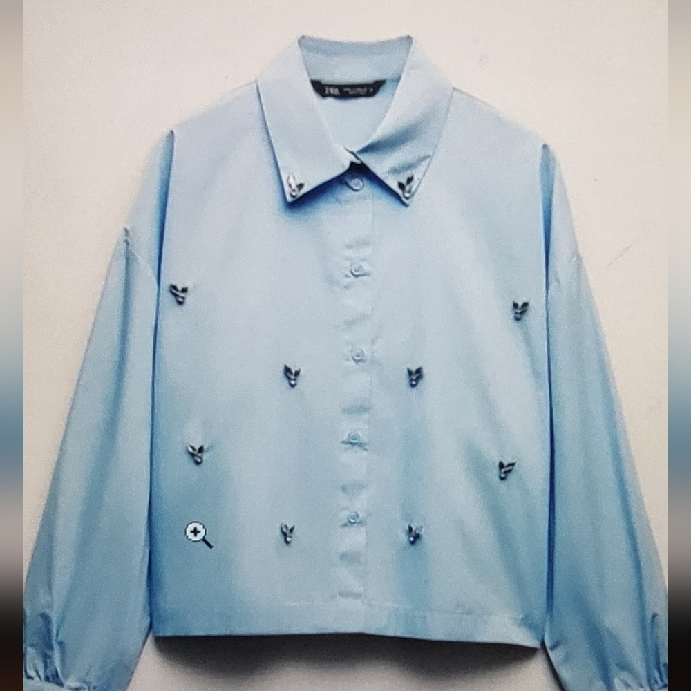 Zara Light Blue Button Down Shirt